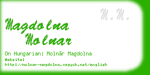 magdolna molnar business card